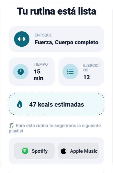 Tu rutina está lista