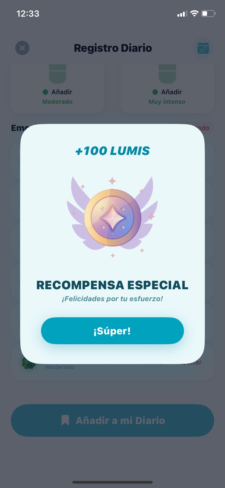 Recompensa de Lumis en la app